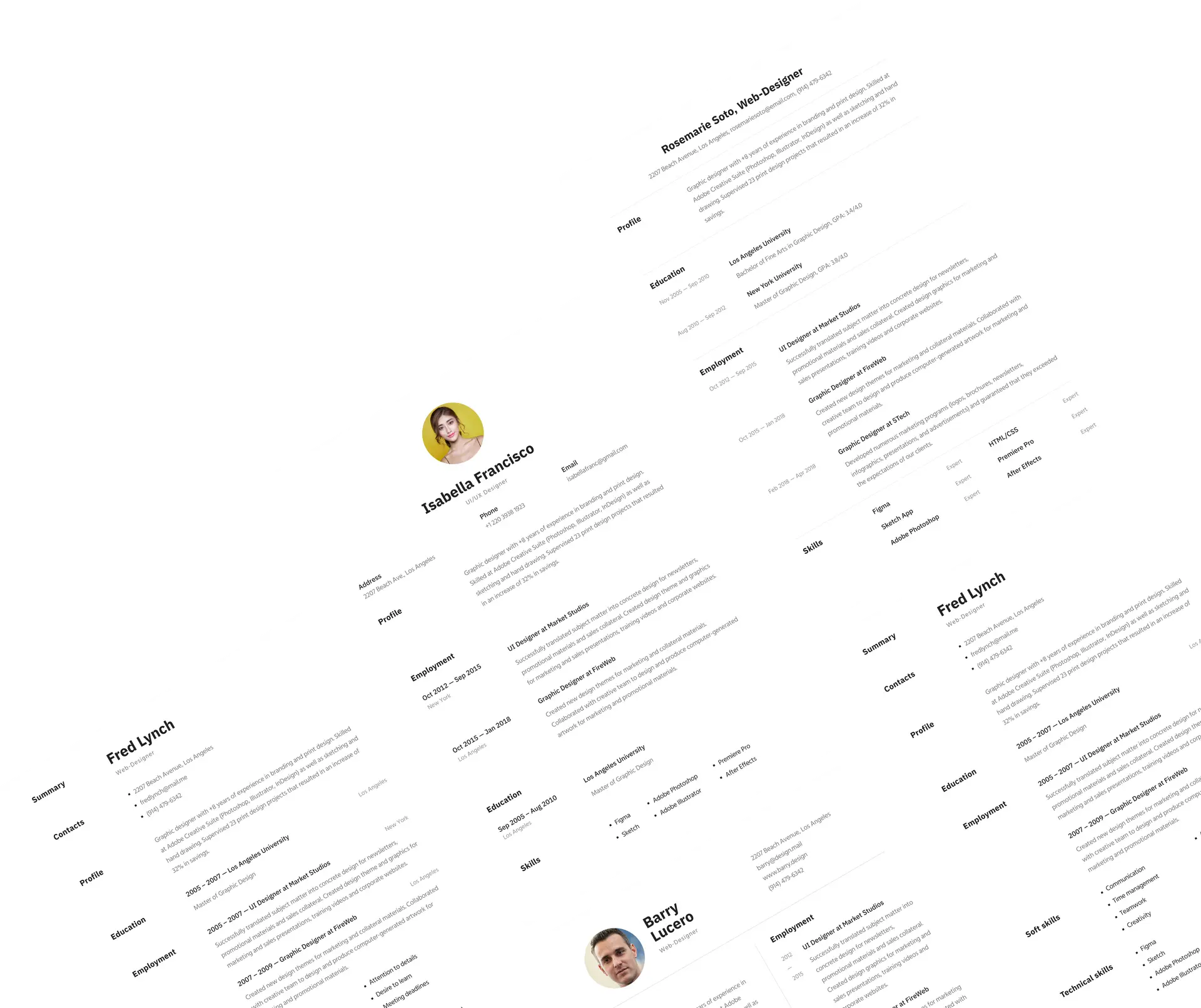 Collection of professional resume and cover letter templates
